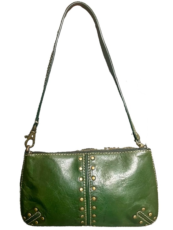 MICHAEL Michael Kors Handbags - Michael Kors Green Studded Leather Convertible Shoulder Wristlet Handbag